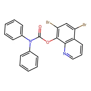 (5,7-dibromo(8-quinolyloxy))-N,N-dibenzamide structure