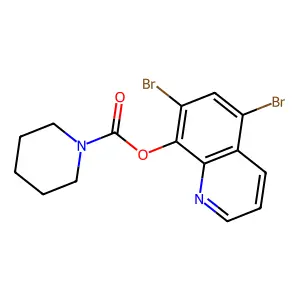 5,7-Dibromoquinolin-8-yl piperidine-1-carboxylate structure