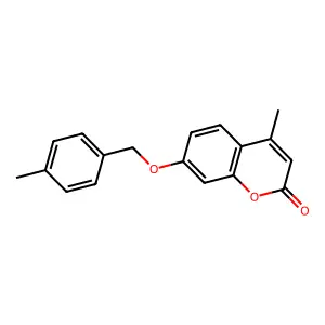 4-Methyl-7-[(4-methylphenyl)methoxy]-2H-1-benzopyran-2-one structure