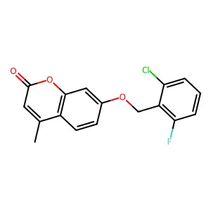 7-[(2-chloro-6-fluorobenzyl)oxy]-4-methyl-2H-chromen-2-one structure