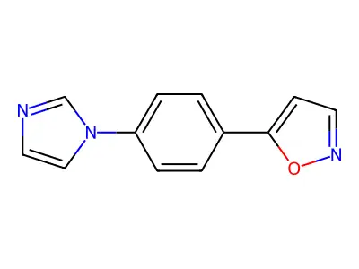 5-[4-(1H-imidazol-1-yl)phenyl]isoxazole structure