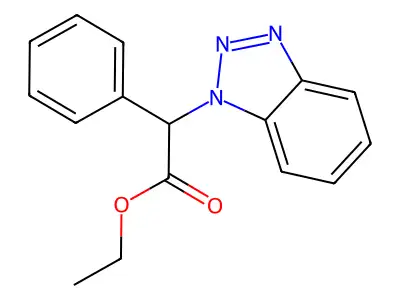 Ethyl 2-(1H-1,2,3-benzotriazol-1-yl)-2-phenylacetate structure