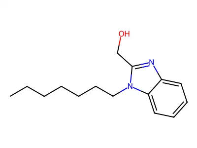 (1-heptyl-1H-benzimidazol-2-yl)methanol structure