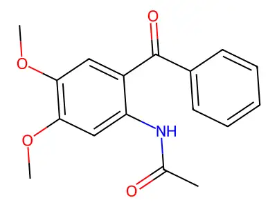 N-(2-benzoyl-4,5-dimethoxyphenyl)acetamide structure