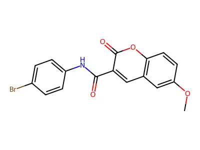 N-(4-Bromophenyl)-6-methoxy-2-oxo-2H-chromene-3-carboxamide structure