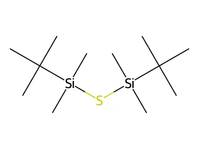 Disilathiane, 1,3-bis(1,1-dimethylethyl)-1,1,3,3-tetramethyl- structure