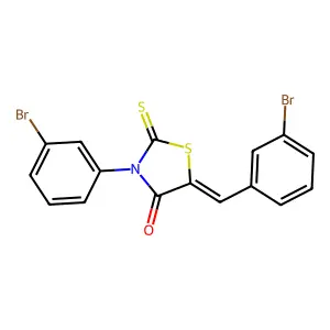 3-(3-Bromophenyl)-5-[(3-bromophenyl)methylene]-2-thioxo-1,3-thiazolidin-4-one structure