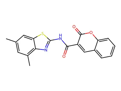 N-(4,6-dimethylbenzo[d]thiazol-2-yl)-2-oxo-2H-chromene-3-carboxamide structure