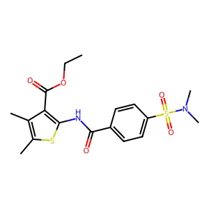 Ethyl 2-[4-(dimethylsulfamoyl)benzamido]-4,5-dimethylthiophene-3-carboxylate structure