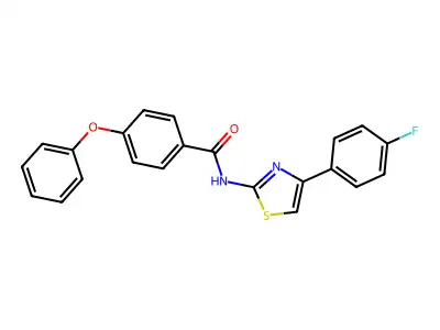 N-[4-(4-fluorophenyl)-1,3-thiazol-2-yl]-4-phenoxybenzamide structure
