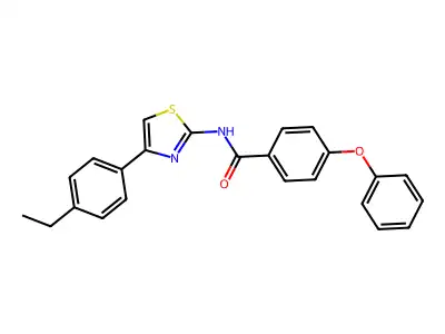 N-[4-(4-ethylphenyl)-1,3-thiazol-2-yl]-4-phenoxybenzamide structure