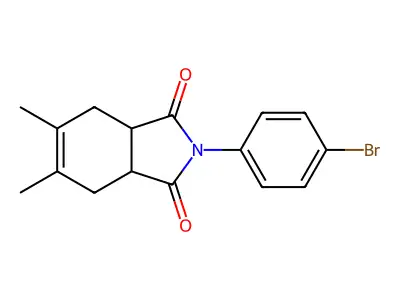 2-(4-Bromophenyl)-5,6-dimethyl-3a,4,7,7a-tetrahydroisoindole-1,3-dione structure