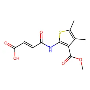 4-((3-(Methoxycarbonyl)-4,5-dimethyl-2-thienyl)amino)-4-oxo-2-butenoic acid structure