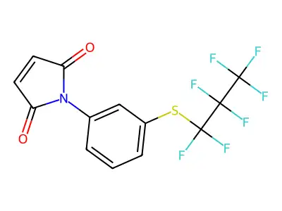 1-{3-[(1,1,2,2,3,3,3-heptafluoropropyl)sulfanyl]phenyl}-2,5-dihydro-1H-pyrrole-2,5-dione structure