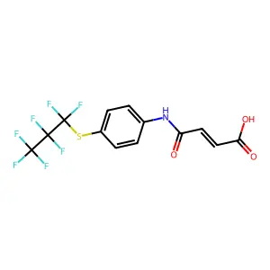 (2E)-4-({4-[(heptafluoropropyl)sulfanyl]phenyl}amino)-4-oxobut-2-enoic acid structure