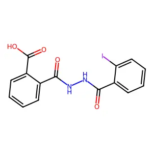 2-{[2-(2-Iodobenzoyl)hydrazino]carbonyl}benzoic acid structure