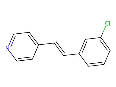 4-[2-(3-Chlorophenyl)ethenyl]pyridine structure