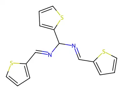 2-Thienyl-N,N-bis(2-thienylmethylene)methanediamine structure