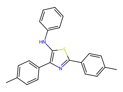 2,4-bis(4-methylphenyl)-N-phenyl-1,3-thiazol-5-amine structure