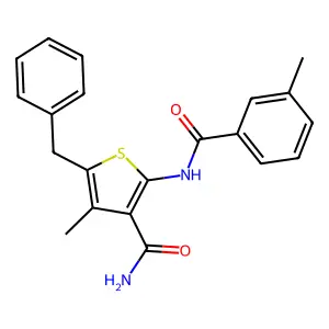 5-Benzyl-4-methyl-2-[(3-methylbenzoyl)amino]-3-thiophenecarboxamide structure