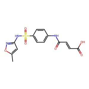 4-[4-[(5-Methyl-1,2-oxazol-3-yl)sulfamoyl]anilino]-4-oxobut-2-enoic acid structure
