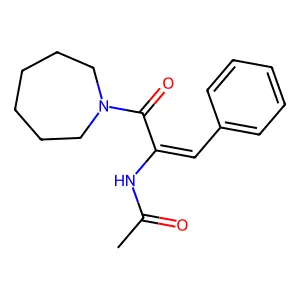 N-[(Z)-3-(azepan-1-yl)-3-oxo-1-phenylprop-1-en-2-yl]acetamide structure