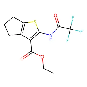 ethyl 2-[(trifluoroacetyl)amino]-5,6-dihydro-4H-cyclopenta[b]thiophene-3-carboxylate structure
