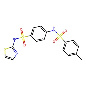 4-methyl-N-[4-(1,3-thiazol-2-ylsulfamoyl)phenyl]benzenesulfonamide structure