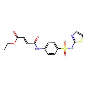 3-[4-(Thiazol-2-ylsulfamoyl)-phenylcarbamoyl]-acrylic acid ethyl ester structure