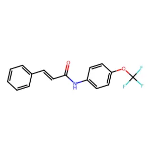 (E)-3-phenyl-N-[4-(trifluoromethoxy)phenyl]prop-2-enamide structure