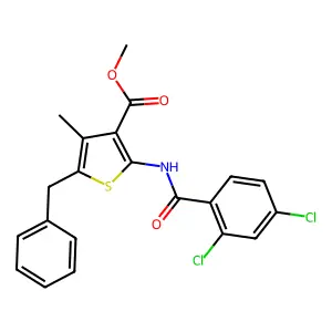 Methyl 5-benzyl-2-[(2,4-dichlorobenzoyl)amino]-4-methyl-3-thiophenecarboxylate structure
