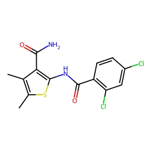 2-(2,4-Dichlorobenzamido)-4,5-dimethylthiophene-3-carboxamide structure