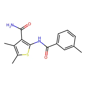 4,5-Dimethyl-2-[(3-methylbenzoyl)amino]thiophene-3-carboxamide structure