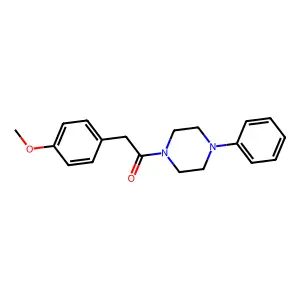 Ethanone, 2-(4-methoxyphenyl)-1-(4-phenyl-1-piperazinyl)- structure