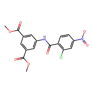 Dimethyl 5-({2-chloro-4-nitrobenzoyl}amino)isophthalate structure