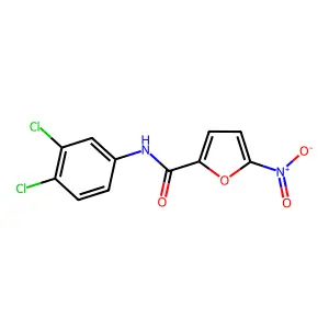 N-(3,4-二氯苯基)-5-硝基呋喃-2-甲酰胺 structure