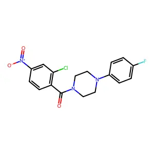 (2-Chloro-4-nitrophenyl)(4-(4-fluorophenyl)piperazin-1-yl)methanone structure