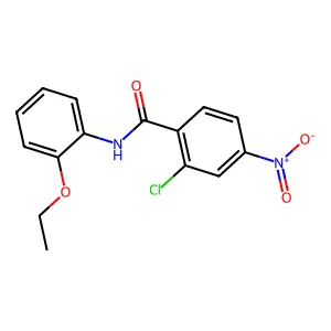 2-chloro-N-(2-ethoxyphenyl)-4-nitrobenzamide structure
