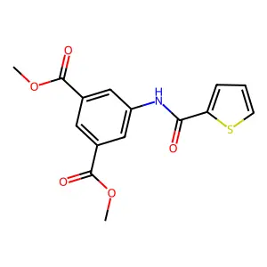 1,3-Dimethyl 5-(thiophene-2-amido)benzene-1,3-dicarboxylate structure