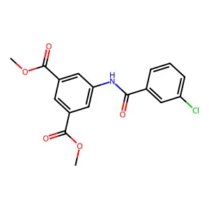 Dimethyl 5-[(3-chlorobenzoyl)amino]isophthalate structure