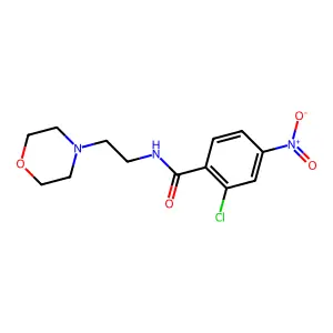 2-chloro-N-(2-morpholin-4-ylethyl)-4-nitrobenzamide structure