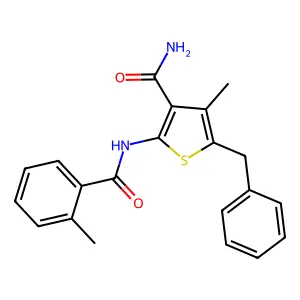 5-Benzyl-4-methyl-2-[(2-methylbenzoyl)amino]-3-thiophenecarboxamide structure