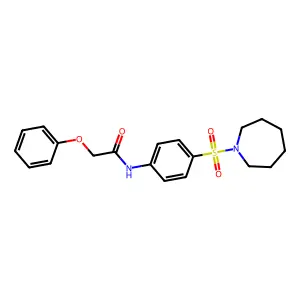 N-[4-(1-azepanylsulfonyl)phenyl]-2-phenoxyacetamide structure