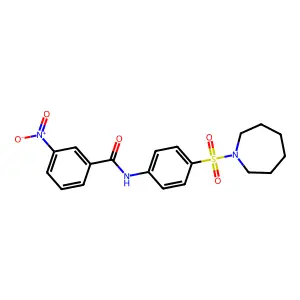 N-[4-(1-azepanylsulfonyl)phenyl]-3-nitrobenzamide structure