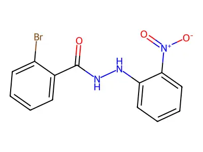 2-bromo-N'-(2-nitrophenyl)benzohydrazide structure
