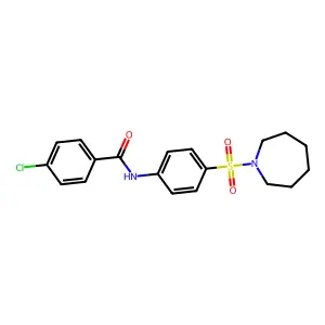 N-[4-(azepan-1-ylsulfonyl)phenyl]-4-chlorobenzamide structure
