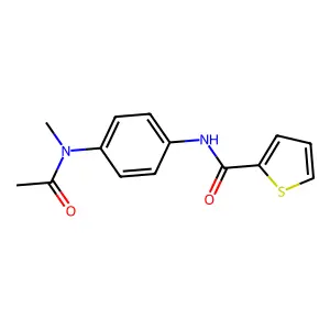 N-{4-[acetyl(methyl)amino]phenyl}-2-thiophenecarboxamide structure