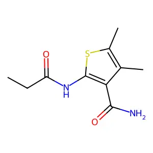 4,5-Dimethyl-2-(propanoylamino)thiophene-3-carboxamide structure