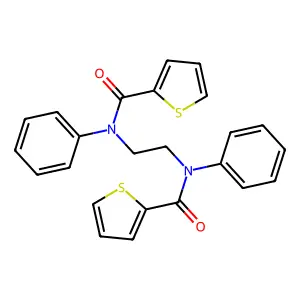 N-phenyl-N-[2-[N-(thiophene-2-carbonyl)anilino]ethyl]thiophene-2-carboxamide structure