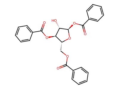 (3,5-Dibenzoyloxy-4-hydroxy-tetrahydrofuran-2-yl)methyl benzoate structure